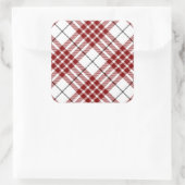 Buchanan tartan kariert quadratischer aufkleber (Tasche)