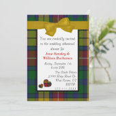 Buchanan Tartan Karierte Einladung (Stehend Vorderseite)