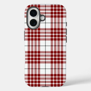 Buchanan Tartan rot weiß kariert iPhone 16 Hülle