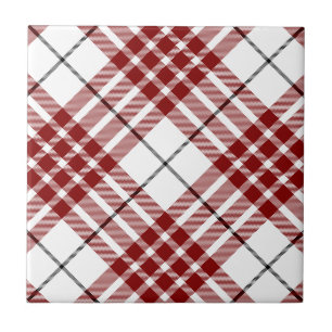 Buchanan Tartan Rot-Weiß-Karo Fliese