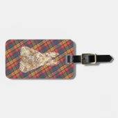 Buchanan Tartan Scottie Gepäckanhänger (Vorderseite horizontal)