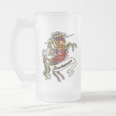 Buchanan Tartan Unicorn Mattglas Bierglas (Links)