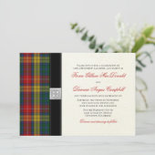 Buchanan Tartan Wedding Einladung (Stehend Vorderseite)