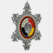 Buchanan - Tuscarora Wappen T - Shirt Schneeflocken Zinn-Ornament (Links)