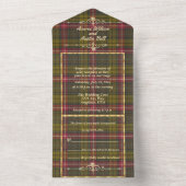 Buchanan Weathered Scottish Tartan All in One Invi Einladung (Innen Boden)