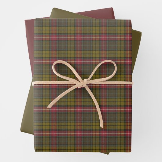 Buchanan Weathered Scottish Tartan Geschenkpapier Set (Beispiel)