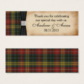 Buchanan Weathered Tartan Wedding Vielen Dank (Vorne & Hinten)