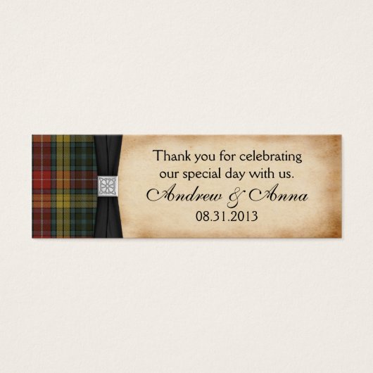Buchanan Weathered Tartan Wedding Vielen Dank (Vorderseite)