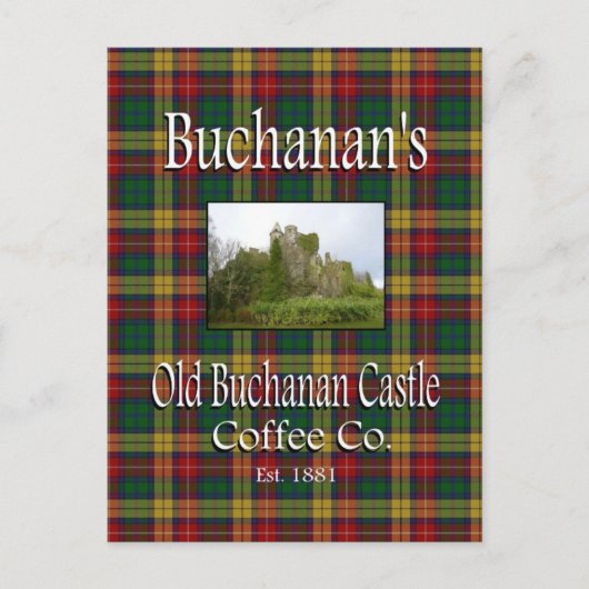 Buchanan's Old Buchanan Castle Coffee Co. Postkart Postkarte (Vorderseite)