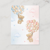 Buchanforderung für das Teddy Bären-Geschlecht Begleitkarte (Rückseite)