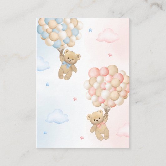 Buchanforderung für das Teddy Bären-Geschlecht Begleitkarte (Rückseite)