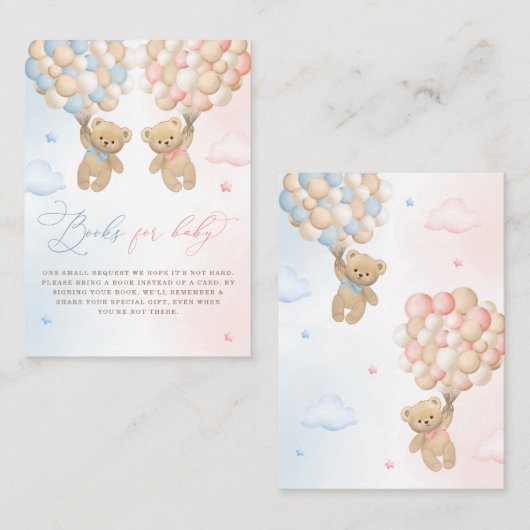 Buchanforderung für das Teddy Bären-Geschlecht Begleitkarte (Vorne/Hinten)