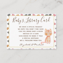 Buchanforderungskarte für Babys Bibliothek Princes Begleitkarte