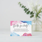 Buchanfrage | Babyduschbücher Beipackkarte Begleitkarte (Stehend Vorderseite)