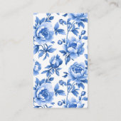 Buchanfrage | Blue Chinoiserie Bow Baby Dusche Begleitkarte (Rückseite)