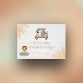 Buchanfrage Boho Baby Elephant, Affe, Löwe Begleitkarte