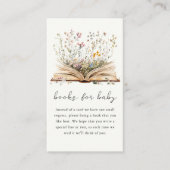Buchanfrage | Book Themed Baby Dusche Begleitkarte (Vorderseite)