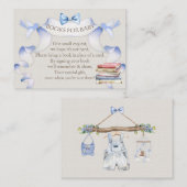 Buchanfrage Clothesline Boy Blue Ivory Begleitkarte (Vorne/Hinten)