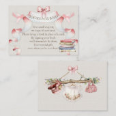 Buchanfrage Clothesline Girl Pink Ivory Begleitkarte (Vorne/Hinten)