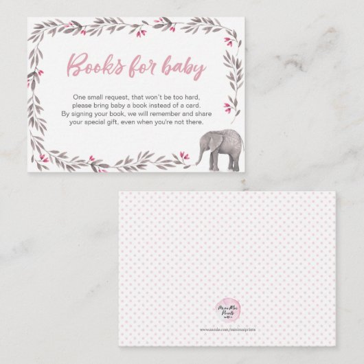 Buchanfrage | Einladungskarte für Babydusche (Vorne/Hinten)