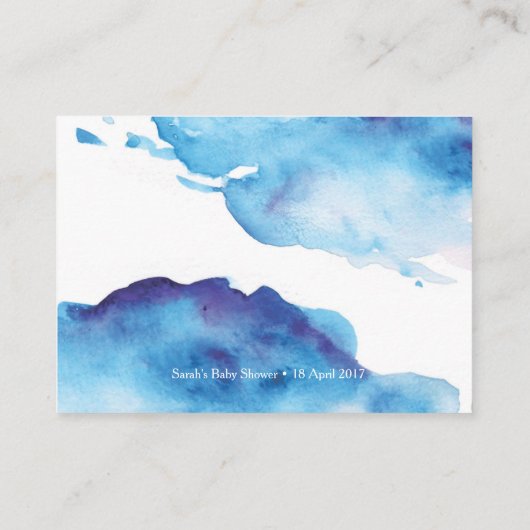 Buchanfrage | Einladungskarte für Babydusche (Rückseite)