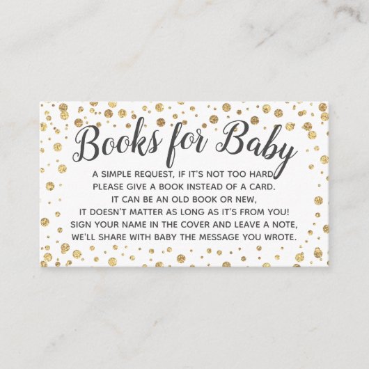 Buchanfrage für Baby Gold Dots Einladung (Vorderseite)