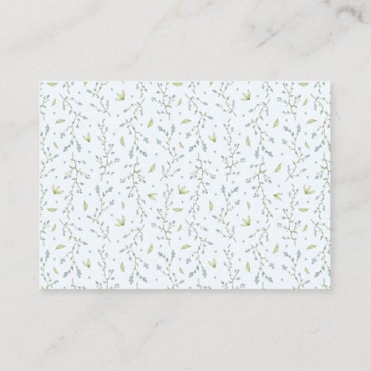 Buchanfrage für Baby in Bloom Begleitkarte (Rückseite)