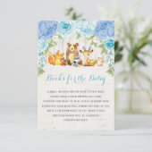 Buchanfrage für Blauwaldtiere Begleitkarte (Stehend Vorderseite)