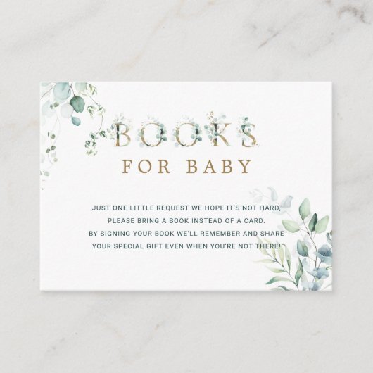 Buchanfrage für botanische Goldbriefe für Eukalypt Begleitkarte (Vorderseite)