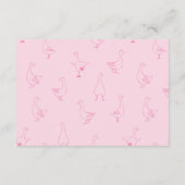 Buchanfrage für das Alberne Gänsebaby Begleitkarte (Rückseite)