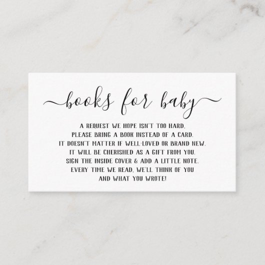 Buchanfrage für die Einladung von Babyduschen (Vorderseite)