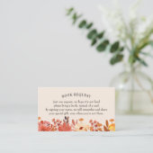 Buchanfrage für Herbst/Wildblume für Babynahrung Visitenkarte (Stehend Vorderseite)