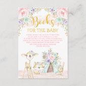 Buchanfrage für Lila Waldtiere in Rosa Minze Begleitkarte (Vorderseite)