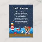 Buchanfrage für Nautic Girl Bear Red and Navy Begleitkarte (Vorderseite)