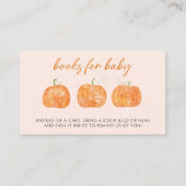 Buchanfrage für Pumpkin Baby-Dusche Begleitkarte (Vorderseite)