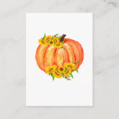 Buchanfrage für Pumpkin Baby-Dusche Begleitkarte (Rückseite)