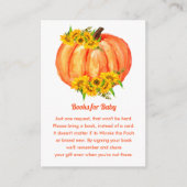 Buchanfrage für Pumpkin Baby-Dusche Begleitkarte (Vorderseite)