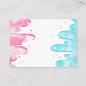 Buchanfrage für Rosa Blaue Eiscreme Begleitkarte (Rückseite)