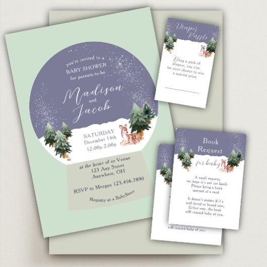 Buchanfrage für Winterschneeglobe Begleitkarte