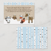 Buchanfrage für Winterwaldtiere Begleitkarte (Vorne/Hinten)