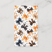 Buchanfrage | Halloween Coquette Bow Babydusche Begleitkarte (Rückseite)