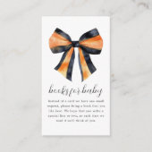 Buchanfrage | Halloween Coquette Bow Babydusche Begleitkarte (Vorderseite)