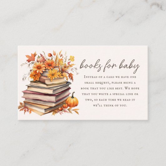 Buchanfrage | Herbstbuch Kinderdusche Begleitkarte (Vorderseite)