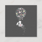 Buchanfrage | Kleine Bunnies Babydusche Begleitkarte (Rückseite)