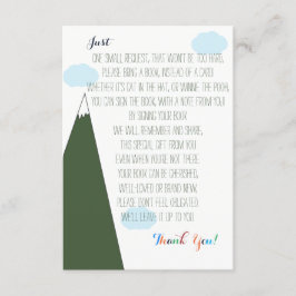 Buchanfrage | Lass der Adventure Begin Baby Shower Begleitkarte