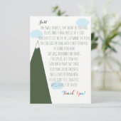 Buchanfrage | Lass der Adventure Begin Baby Shower Begleitkarte (Stehend Vorderseite)