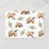 Buchanfrage | Little Dinosaur Baby Dusche Begleitkarte (Rückseite)