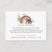 Buchanfrage | Little Dinosaur Baby Dusche Begleitkarte (Vorderseite)