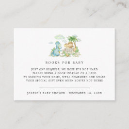 Buchanfrage | Little Dinosaur Baby Dusche Begleitkarte