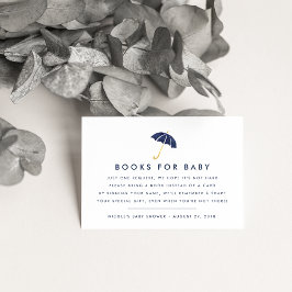 Buchanfrage | Navy Baby Showingkarte Begleitkarte